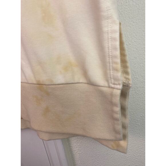 Athleta Women's Size S Cream Tie Dye Cotton Blend V-Neck Sleeveless Sweatshirt - Picture 2 of 8